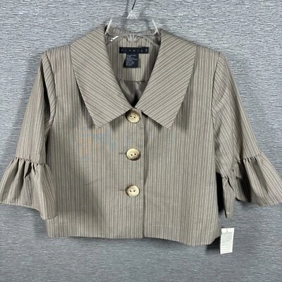 Usado en Excelente Condición Chaqueta Corta Marrón Ninety Mujer Carrera Formal Talla 6 Nueva Foto 1 de 4