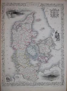 DINAMARCA POR JOHN TALLIS CIRCA 1850 - Imagen 1 de 1