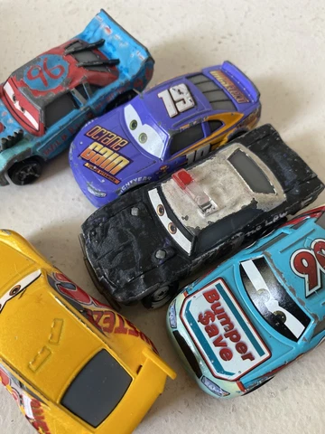 Disney Pixar Cars Lot 5 DJ, Boost, Snot Rod, Wingo, Metal Diecast Toy Car Loose Cover