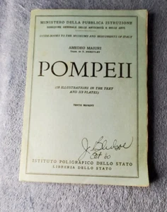 Pompeii No. 3 Museums Monuments of Italy Vintage Book 1957 Illustrations Plates - Imagen 1 de 7