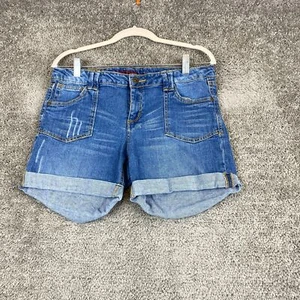 Arizona Jean Co. Midi Shorts Girls 18.5 Plus Blue Adjustable Waist Low Rise - Picture 1 of 10