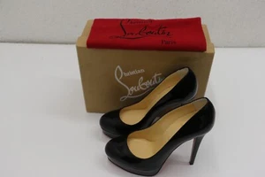 Christian Louboutin Women's Bianca 140 Patent Black Pumps Heels Size 39.5/EU 9.5 - Picture 1 of 10