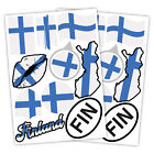 Länderfahnen Sticker Flaggen Aufkleber Set Fahrrad Auto Koffer R217-18 Finnland