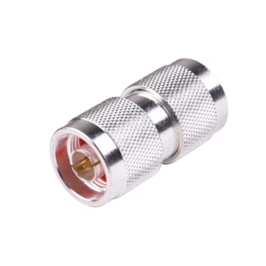 N Stecker auf N Stecker Koaxialkabel Koax Adapter Steckverbinder Silber - Bild 1 von 1