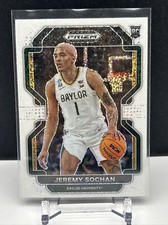 Jeremy Sochan #61 2022-23 Prizm Draft Picks White Sparkle - Baylor Bears RC SSP