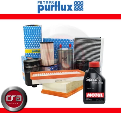 KIT TAGLIANDO PURFLUX Golf VII 7 2.0 TDI KW 110 CV 150 + OLIO MOTUL SPECIFIC 5LT - Immagine 1 di 2