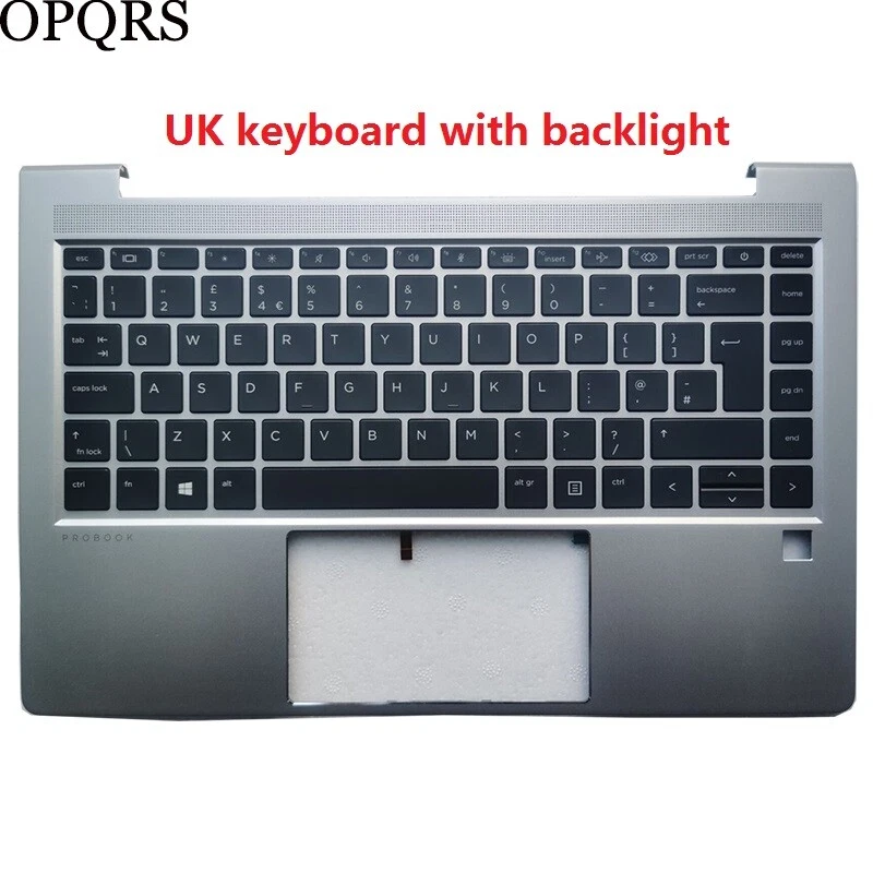 NEW Laptop for HP ProBook 440 G9 445 G9 UK Keyboard Palmrest Cover Backlit - Image 1 of 4