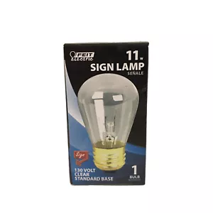 Feit Electric 11W 130V Sign Lamp Standard Base - CLEAR Light Bulb Free Shipping - Picture 1 of 3