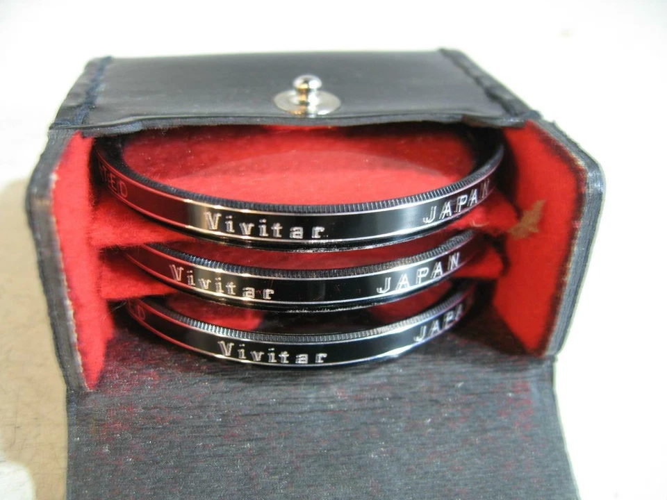 Vivitar Close-Up +1 +2 +4 55MM Screw-On Style Filter Kit In Folding Case #38 - Image 1 of 1