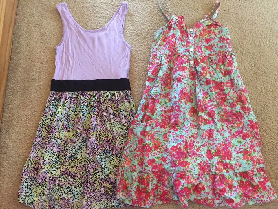Lote Vestido Niñas H&M H&M Talla 8-9 Años Tanque Púrpura Floral Nuevo con Etiquetas Foto 1 de 1