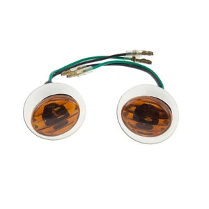 Mini Cateye Turn Signal Amber Smoke Universal Motorcycle Flush Mount Marker - Picture 1 of 3