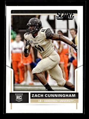 2017 Score #344 Zach Cunningham RC Vanderbilt Commodores - Image 1 of 2