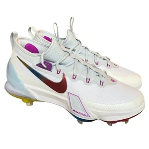 Nike Force Zoom Trout 9 Elite Sizes 7-15 Baseball Cleats White Violet FV4575-106 - Picture 1 of 7