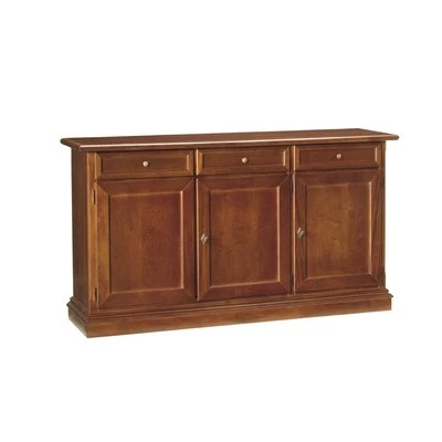 CREDENZA MADIA ARTE POVERA 3 PORTE 3 CASSETTI NOCE SCURO CLASSICO - Image 1 of 4