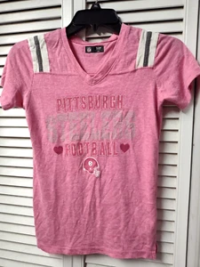 NFL Pittsburgh Steelers Girls SZ 10/12  Pink Jersey shirt Team Apparell - Picture 1 of 5