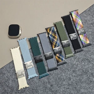 Sport Woven Nylon Strap Band for Apple Watch 10 9 8 7 SE 44/45/46/49mm Ultra 2 - Picture 1 of 14
