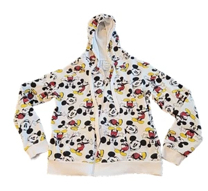 Disney Hoodie Jacke Damen Small 3-5 Allover Print Mickey Mouse Y2K Vintage - Bild 1 von 7