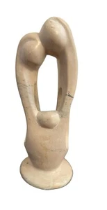 Speckstein handgefertigte Schnitzerei abstrakte Familie Umarmung Statuette Figur 10 Zoll - Bild 1 von 19