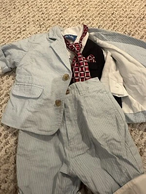 Traje The Children’s Place Niño Rayas Azul y Blanco 5 Piezas Total Foto 1 de 4