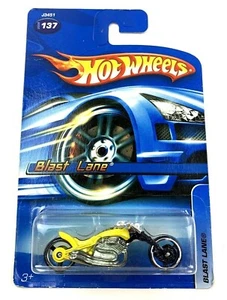 Hot Wheels Collector #137 BLAST LANE Yellow Variant w/Black Chrome 2006 J3451 - Picture 1 of 5