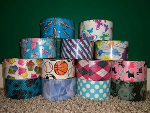 UPDATED QTY Printed & Pattern NEW Duck Brand Duct Tape Rolls RETIRED, EXCLUSIVE - Picture 1 of 14