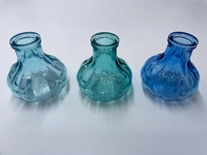 Blue, Aqua Bud, Flower Vase - Set of 3 - Picture 1 of 5