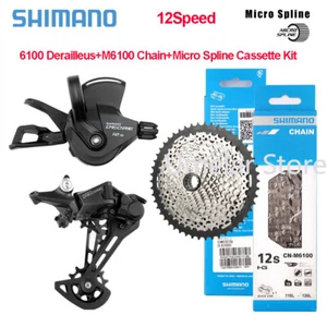 Casete Shimano CN-M6100 Desviadores con cadena de bicicleta 12 velocidades MTB 10-50/52T - Imagen 1 de 19