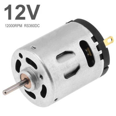 RS360 DC Motor 12V 12000RPM High Speed Carbon Brush Micro Motor for DIY Toys - Image 1 of 4