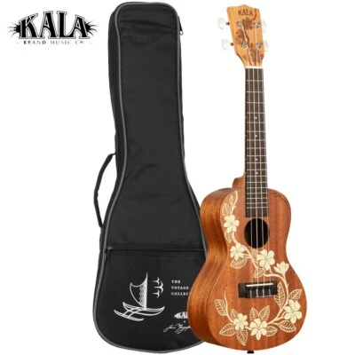 Ukelele concierto caoba Gardenia colección Kala Voyage KA-GARDENIA-C con bolsa Foto 1 de 4