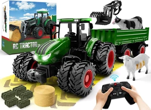 Tractor de juguete con control remoto, juego de tractor RC para niños, camión y  - Picture 1 of 12
