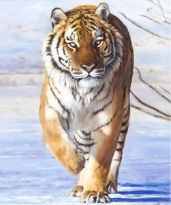 En Safari - Tigre Siberiano - 36"" x 44"" PANEL de Riley Blake - tela de algodón - Imagen 1 de 1