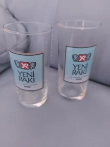 Für Sammler für Kenner !! 2 Original Yeni Raki Longdrink Glas 2er Set Bar Türkei - Bild 1 von 8