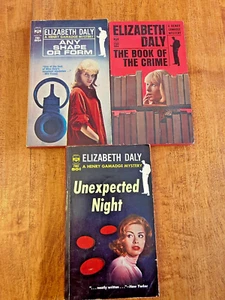 ELIZABETH DALY LOT OF 3 VINTAGE 1960'S HENRY GAMADGE MYSTERY PAPERBACK BOOKS - Imagen 1 de 6