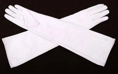 Guantes de vestir largos de noche de ópera de cuero de oveja genuino para mujer (50-52 cm). Foto 1 de 4