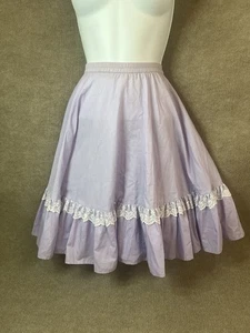 Vintage Skirt S M L Full Circle Swing Square Dance Prairie Cottage Peasant - Picture 1 of 5