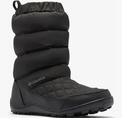 Columbia Mujer Minx Bota Sin Cordones, Negro/Grafito Impermeable Bota de Nieve Talla 7.5 Foto 1 de 4