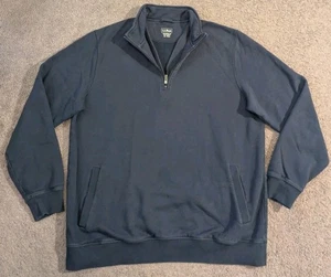 L.L. Bean Tradtional Fit 1/4-Reißverschluss blau Sweatshirt 512335 Herren Big & Tall XLT - Bild 1 von 6