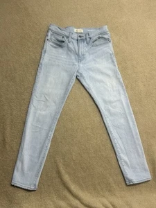 Madewell Athletic Slim Jeans Herren 32 Blau Light Wash Tapered Distressed Preppy - Bild 1 von 11