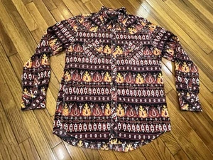 Rock&Roll Denim Modern Fit Southwest Bright Colors Western Snap Shirt Men's XL - Picture 1 of 14