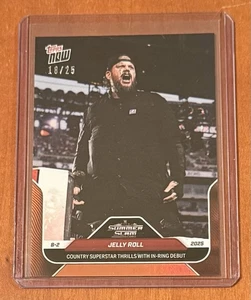 2025 TOPPS NOW WWE #85 JELLY ROLL - NUMBERED 18/25 ORANGE PARALLEL - Picture 1 of 2