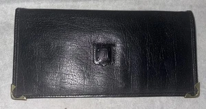 Celine Paris Black Leather Long Wallet Zipper Coin Credit Cards Vintage - Picture 1 of 15