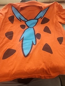 Men's Vintage The Flintstones Fred Flintstone Necktie T-shirt Single Stitch XL - Picture 1 of 10