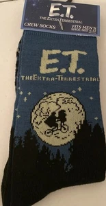 Universal Socks E. T. The Extra-Terrestrial Crew Socks Size 6-12 Blue Mens - Picture 1 of 5