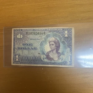 Vintage US Military Payment Certificate Series 661 One Dollar MPC - Picture 1 of 4