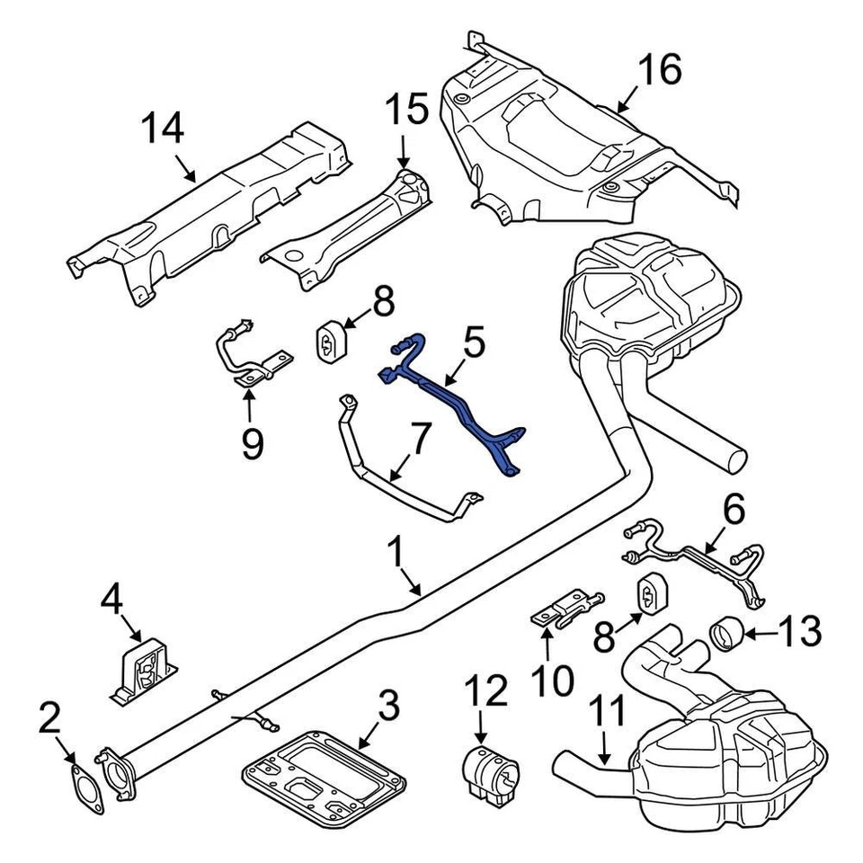 For Mini Cooper 2002-2004 Mini 18201490022 Right Upper Exhaust Muffler Bracket Foto 1 de 1