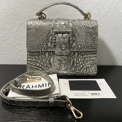 Brahmin Sm. Bandolera Caroline CHROME MELBOURNE Cartera de Hombro con Ojos Nueva con Etiquetas Foto 1 de 4