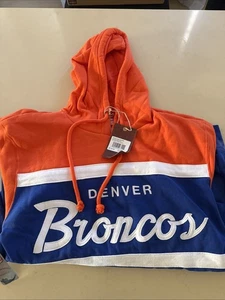 NWT Men's Denver Broncos Mitchell & Ness Head Coach Pullover Hoodie Size XL - Picture 1 of 7