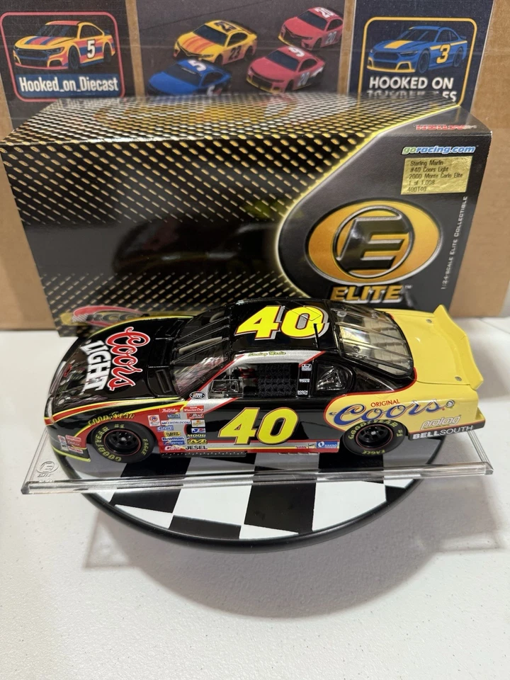 Sterling Marlin Elite #40 Coors Light 2000 1/24 Nascar Diecast Foto 1 de 4
