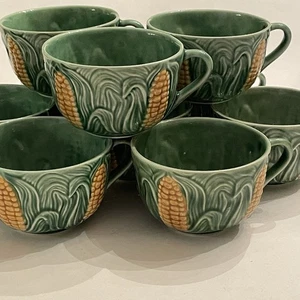 Vintage Bordallo Pinheiro Maistassen Tassen TOP selten eingestellt 10 Stück - Bild 1 von 9