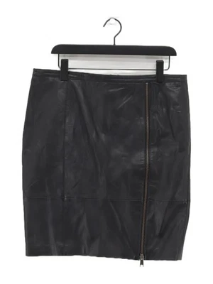 Mint Velvet Women's Mini Skirt UK 16 Black Leather with Polyester Short Mini - Image 1 of 4